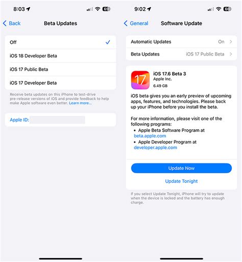 How to install the iOS 18 public betas .